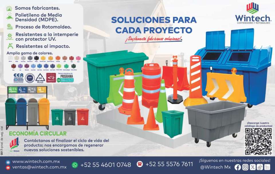 Wintech. Solutions for every project. We are manufacturers. Medium-density polyethylene (MDPE). Rotomolding process. Weather-resistant with UV protection. Impact-resistant. Wintech. Solutions for every project. We are manufacturers. Medium-density polyethylene (MDPE). Rotomolding process. Weather-resistant with UV protection. Impact-resistant.