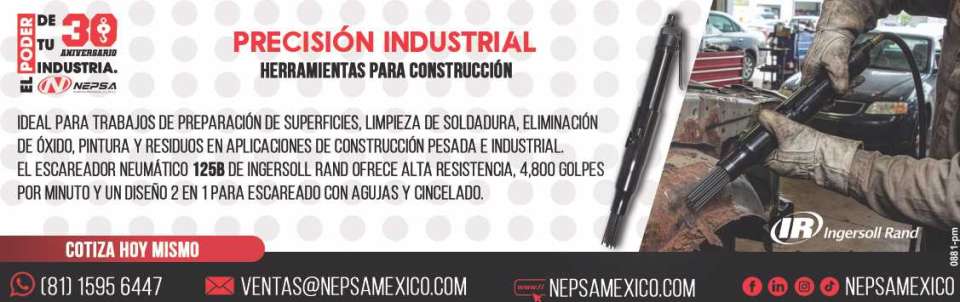 Ideales para trabajos de preparacion de superficies, limpieza de soldadura, eliminacion de oxido, pintura. El Escareador Neumatico 125B de Ingersoll Rand ofrece 4,800 golpes por min., diseño 2 en 1. Ideales para trabajos de preparacion de superficies, limpieza de soldadura, eliminacion de oxido, pintura. El Escareador Neumatico 125B de Ingersoll Rand ofrece 4,800 golpes por min., diseño 2 en 1.