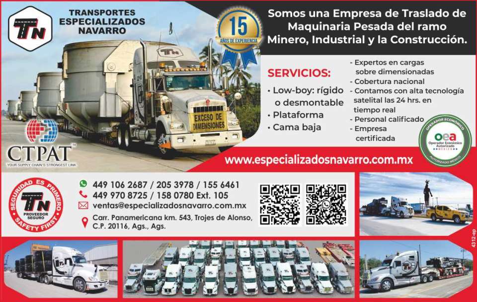 Somos una empresa de Traslado de Maquinaria Pesada del ramo Minero, Industrial y la Construccion. Servicios: Low boy: rigido y desmontable. Plataforma.Cama baja.Expertos en cargas sobredimensionadas.