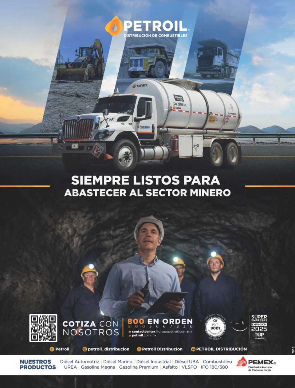 PETROIL: Distribucion de combustibles. Siempre listos para Abastecer al Sector Minero. Cotiza con Nosotros.