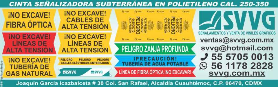 Cinta Subterranea, para acordonar zonas restringidas, uso y prevencion de accidentes, proteccion civil, cableado electrico delicado, fibra optica, cables de la CFE. CON LEYENDA Y MEDIDAS ESPECIALES.
